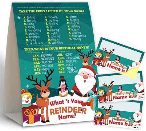 Christmas Party Decorations Whats Your Reindeer Name