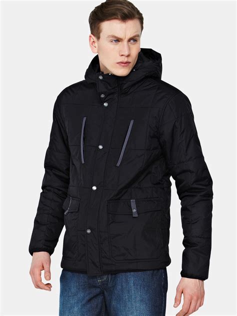 Bench Bench Mens Quilted Hooded Jacket In Black For Men Lyst