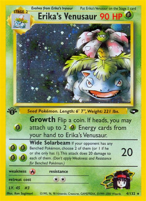 Erika s Venusaur Holo 1st Edition carte Pokémon anglaise 4 132 Gym