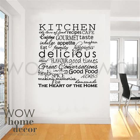 Vinyl Wall Sticker Art Kitchen Words. Inspirational words | Etsy