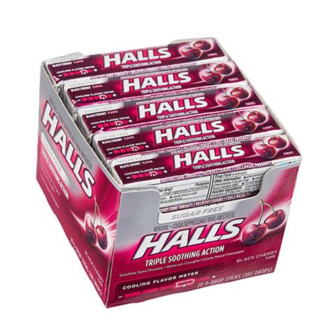 Halls Black Cherry Cough Drops Wholesale Ny B2b Dealer