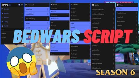 Roblox Bedwars Op Script Kill Aura Reach Bow Aimbot Fly Anti Void