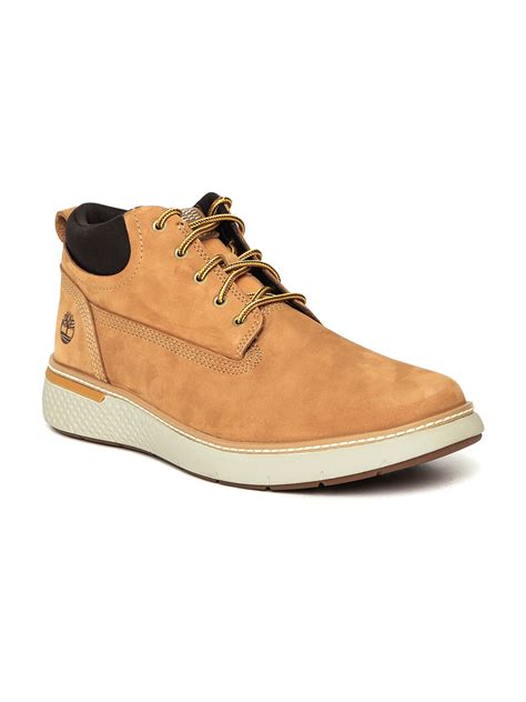 Buy Timberland Men Tan Brown Solid Leather Crossmark Pt Mid Top Flat