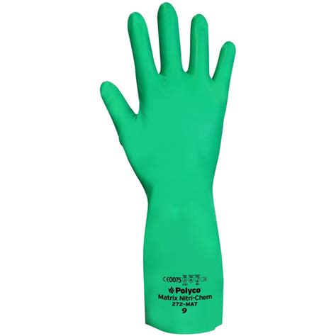 Polyco Matrix Nitri Chem Nitrile Glove Green