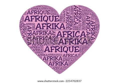 Words Afrika Africa Afrique Word Art Stock Illustration 2254702837 ...