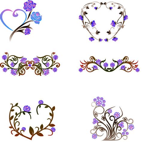 Floral border vector free download