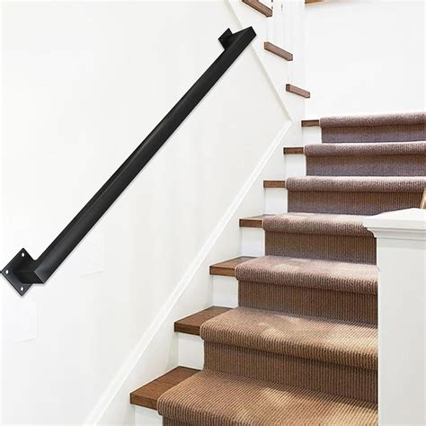 Modern Square Pipe Stairs Handrail Complete Kit Ft Ft Staircase