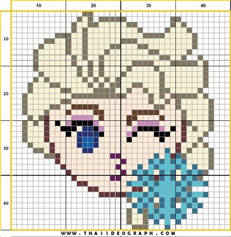 How To Draw Disney Princess Elsa Frozen Pixel Art Perler Beads Pixel