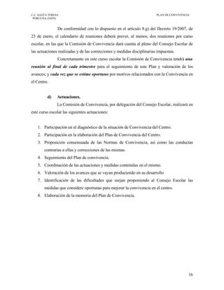 Plan De Convivenciac C Santa Teresa Pdf