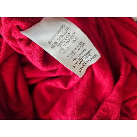 Naked Wardrobe Red Strappy Midi Bodycon Dress Size M Stretch EBay