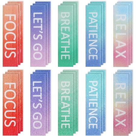 Amazon DIMUGE 30 Pcs Calm Strips For Anxiety Sensory Stickers Two