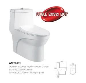 Amt Hot Sale Siphonic One Piece S Trap Toilet In South America