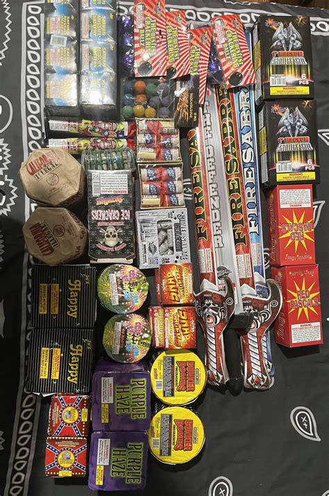 My “fun” stash for the 4th : r/fireworks