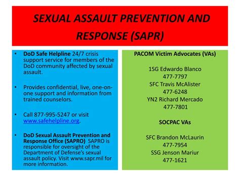 Ppt Sexual Assault Prevention And Response Sapr Powerpoint