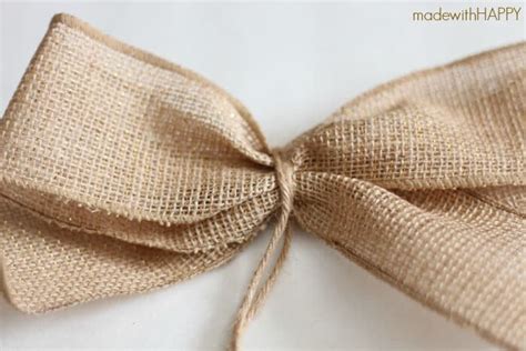 How To Make A Burlap Bow Made With Happy