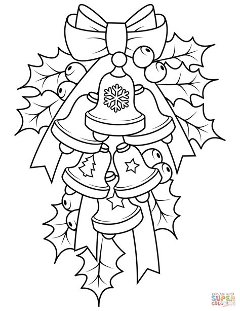 24 Christmas Bells To Colour Free Coloring Pages