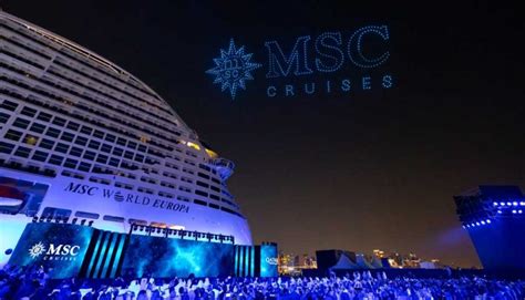 Credit Ivan Sarfatti Drone Show At MSC World Europa Naming Ceremony