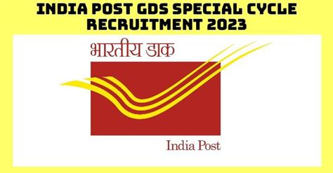 India Post Gds Special Cycle Recruitment 2023 Apply Online For 12828