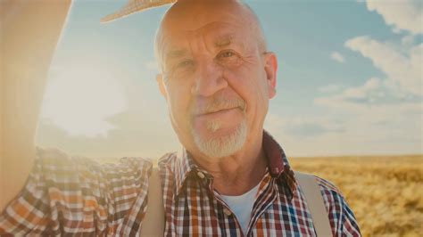 Close Up Of Old Caucasian Farmer Man In Stock Footage Sbv 336921919