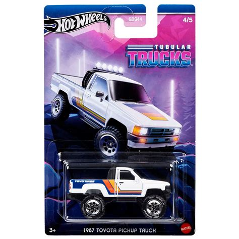 Игрушечная машинка Hot Wheels коллекция Tubular Trucks модель 1987 TOYOTA PICKUP TRUCK масштаб