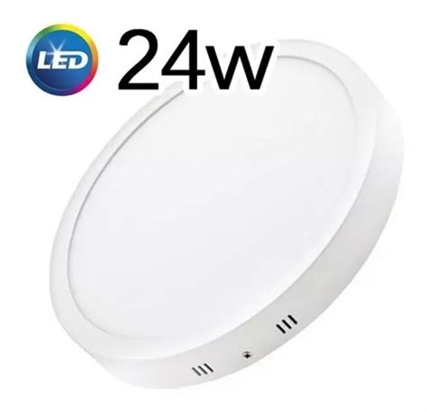 Plafon Panel Led Aplicar 24w Circular Luz Fria Color Blanco MercadoLibre