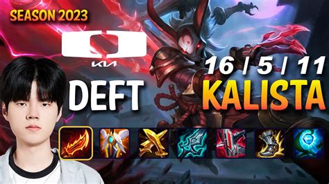 DK Deft KALISTA Vs EZREAL ADC Patch 13 18 KR Ranked YouTube