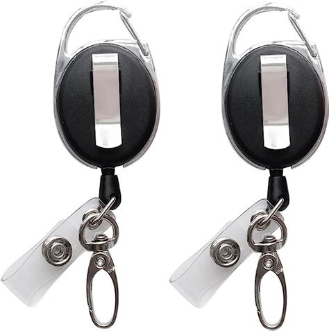 Kloud City 3 Pcs Heavy Duty Retractable Badge Holder Reels Key Id Badge