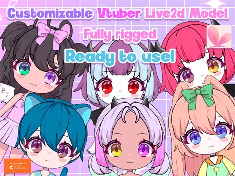 Customizable Vtuber Model Fully Rigged Vtuber Ready To Use Vtuber