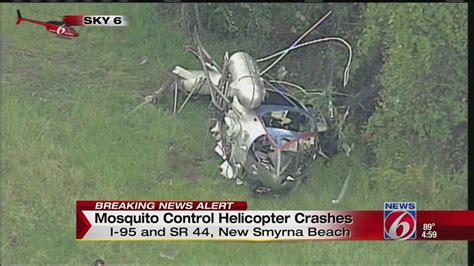 Mosquito control helicopter crashes in Volusia County woods