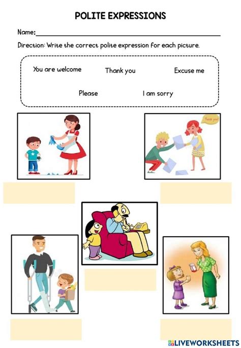 Polite Expression Activity Live Worksheets 56 Off