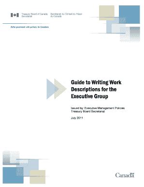 Fillable Online Publications Gc Guide To Writing Work Descriptions For