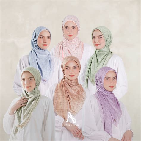 Jual Authentism Id Qashani Series Scarf Original Kerudung Segi Empat