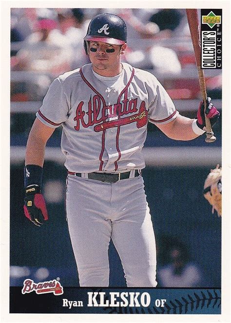 Ryan Klesko Atlanta Braves Upper Deck Ab Baseball Card Ebay