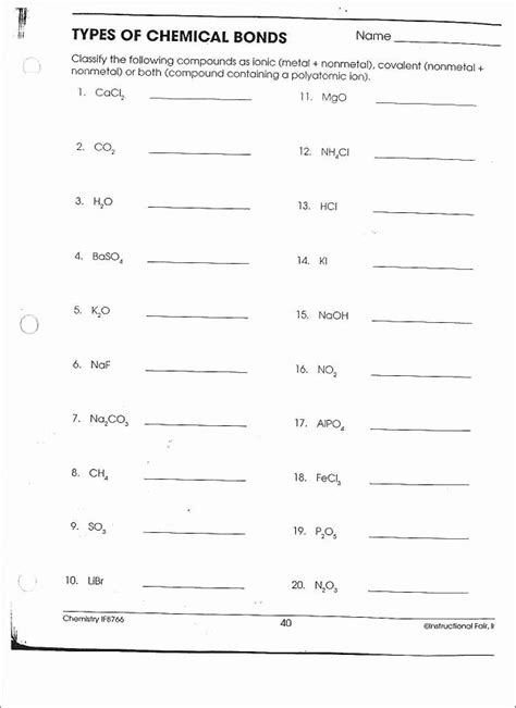 50 Chemical Bonding Worksheet Answer Key Chessmuseum Template Library