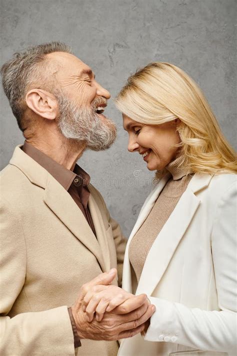 Elegant Mature Loving Couple In Debonair Stock Photo Image Of