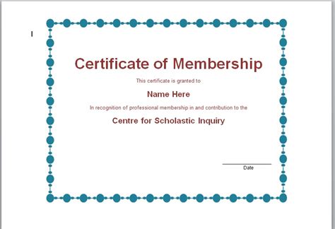 15 Free Membership Certificate Templates Free Word Templates