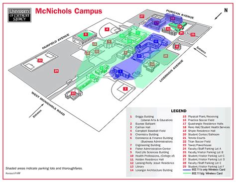 University Of Detroit Mercy Campus Map Tourist Map Of English