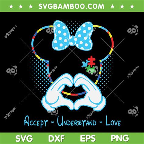 Disney Mouse Accept Understand Love Svg Png