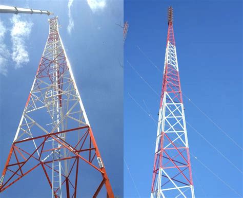 Triangle Galvanized Tower For Communication Broadcasting China Pole