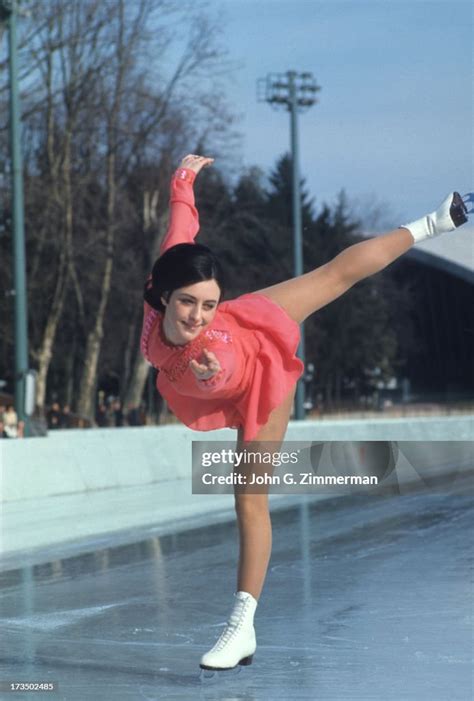 Portrait Of Usa Peggy Fleming Posing During Photo Shoot On Lanneau