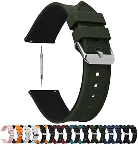 لاستیک سیلیکون Fullmosa 18mm 20 mm 22mm 24mm Band Watch Band 8 رنگ