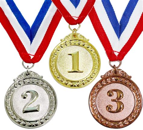 Award Medals Value Pack Gold Sliver Copper Winner Medals With Neck