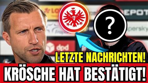 JETZT PASSIERT MARKUS KRÖSCHE HAT BESTÄTIGT NEUER ZUGANG