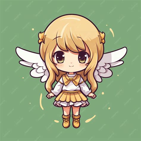 Premium Photo | Anime girl with angel wings and a dress generative ai