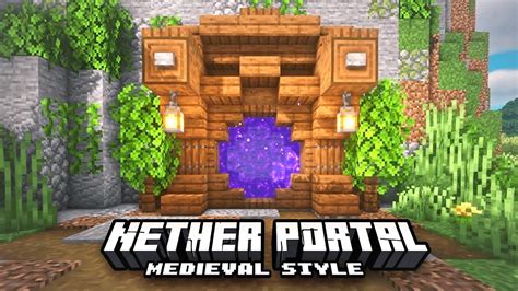 How To Build A Nether Portal In Minecraft 117 Nether Portal Design Youtube