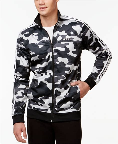 adidas Originals Men's Camo Print Track Jacket in Gray for Men | Lyst