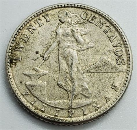 1945 D Twenty Centavos Filipinas Phillipines United States Of America