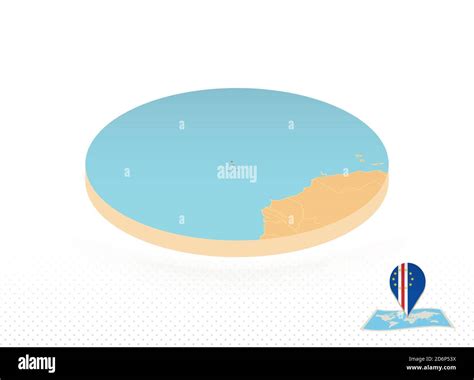 Mapa De Cabo Verde Dise Ado En Estilo Isom Trico Mapa De C Rculo