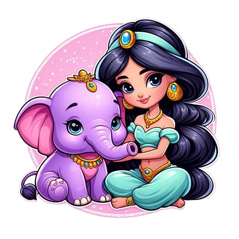 Princess Jasmine Png Clipart Princess Jasmine And Elephant Aladdin