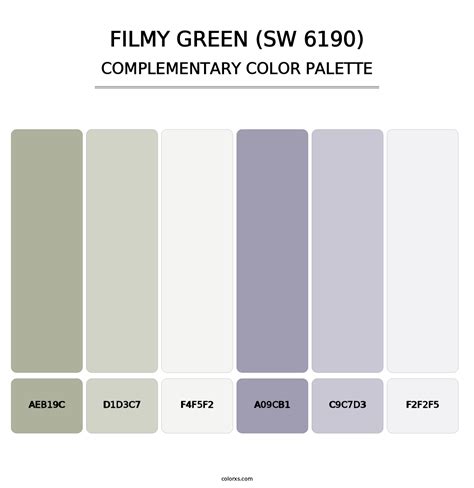 Sherwin Williams Filmy Green Sw 6190 Paint Coordinating Colors And